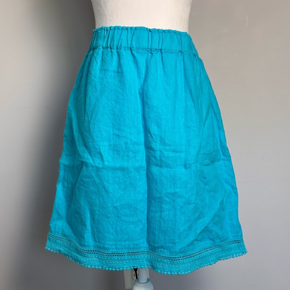 Fresh Produce Seaside Lace Trim Linen Skirt - New